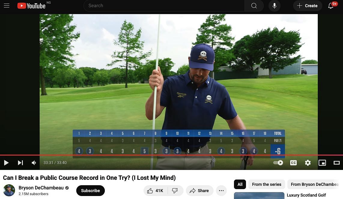 Youtube/@Bryson DeChambeau